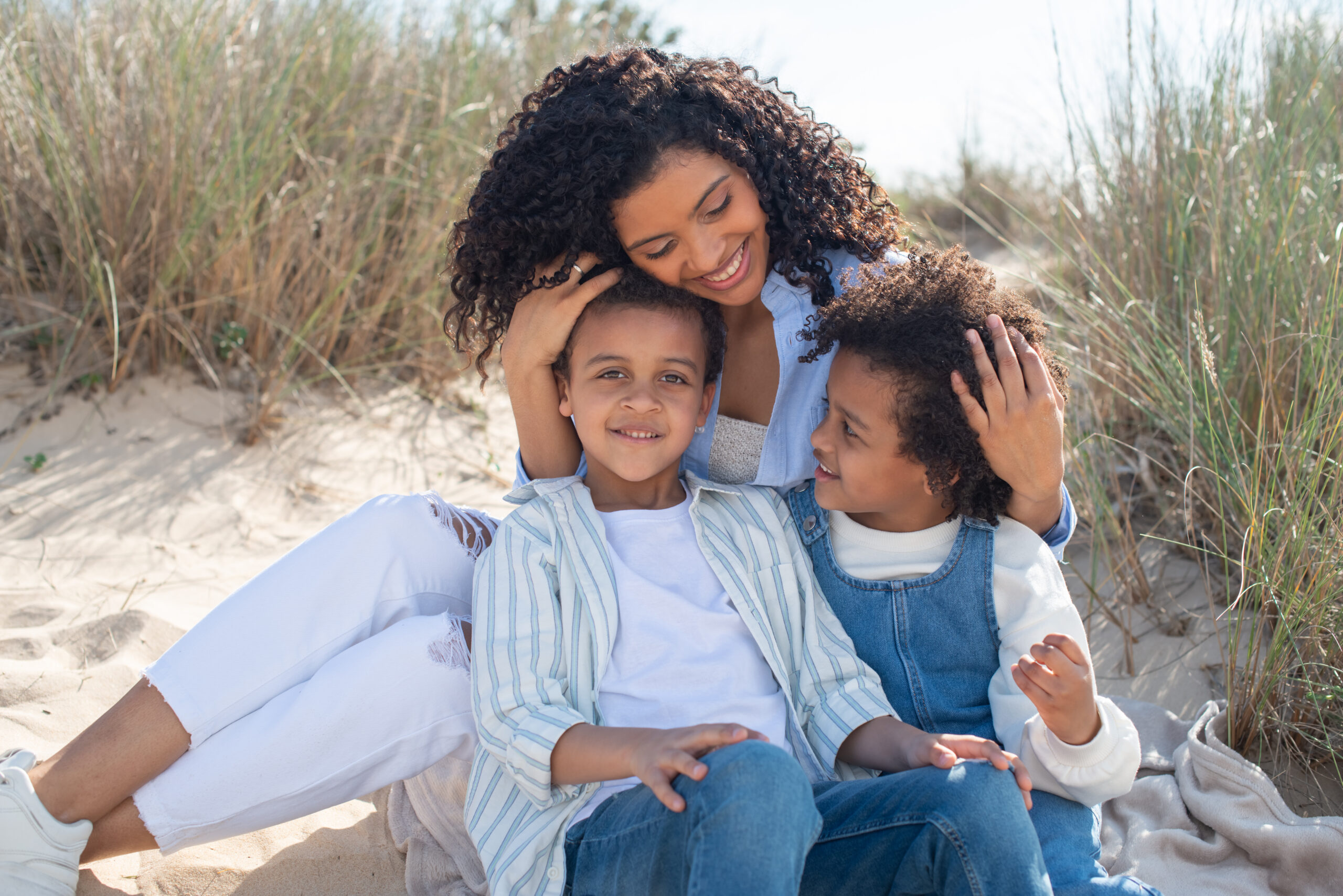 Fatherless generation: father and children spending time together